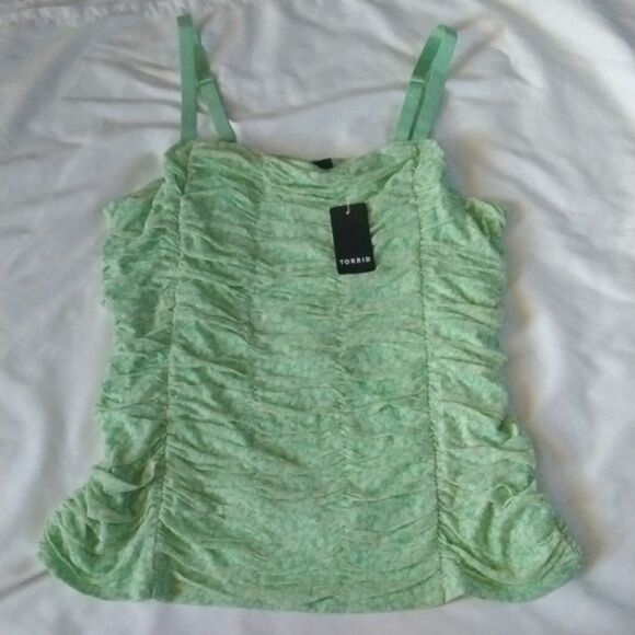 NWT Torrid Mesh Shirred Cami - Picture 4 of 5